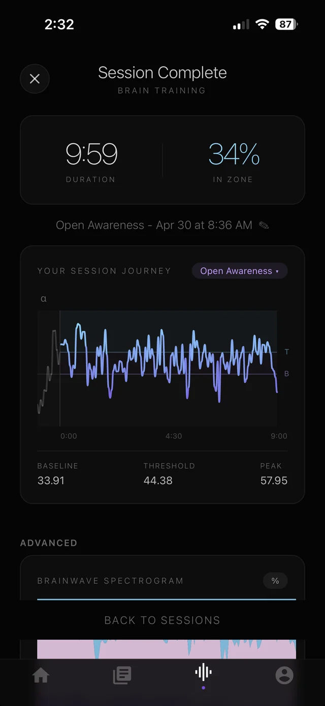 Second Attention app: A simple recap when you finish.